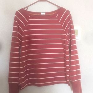 Dark red fleece lined sweater
